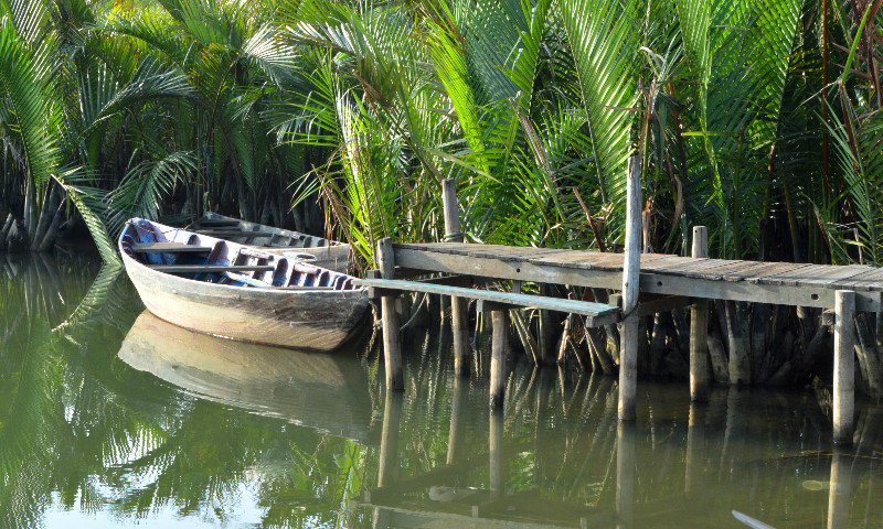 Canoe in the Thu Bồn River Delta