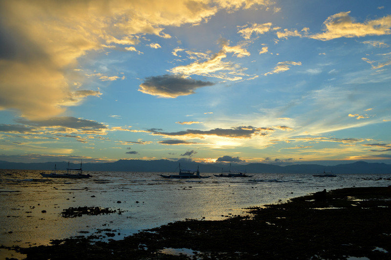 Sun setting over Negros Island