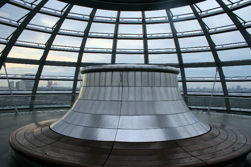 Top of the glass dome.