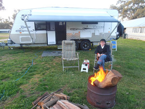 Now that is a camp fire - Melrose Showground.
