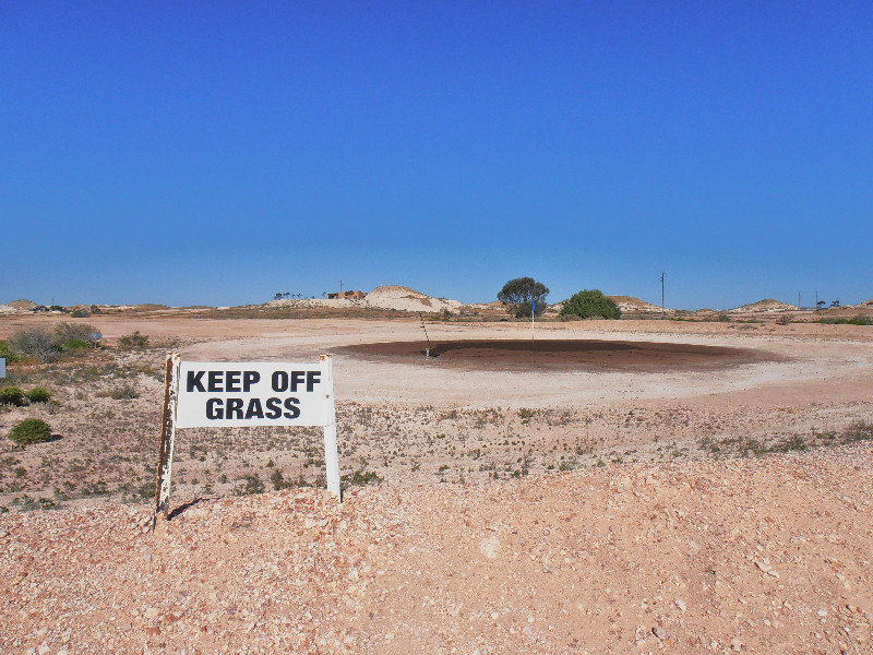 Keep off the grass at Coober Pedy Golf Course