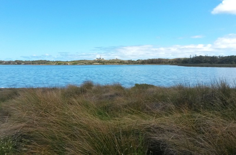 Rottnest salt water lakes with Australia's tallest lighthouse