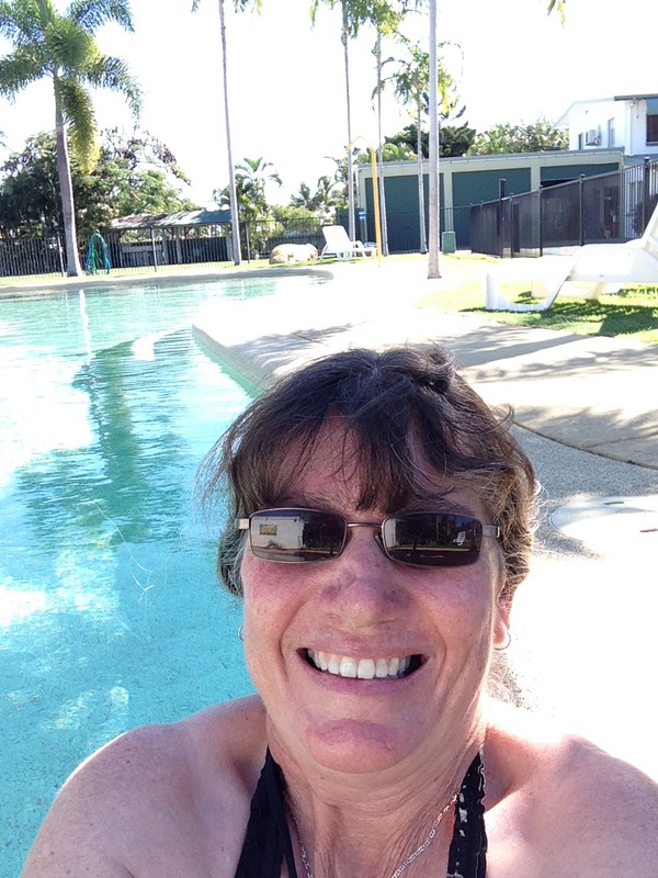 Lyn's selfie around the pool