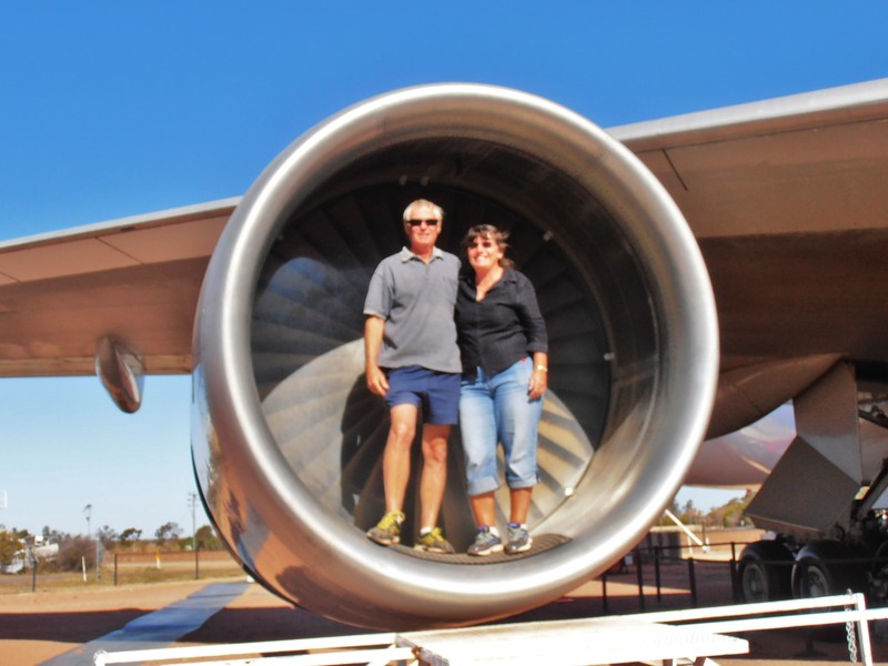 Standing in a 747 engine