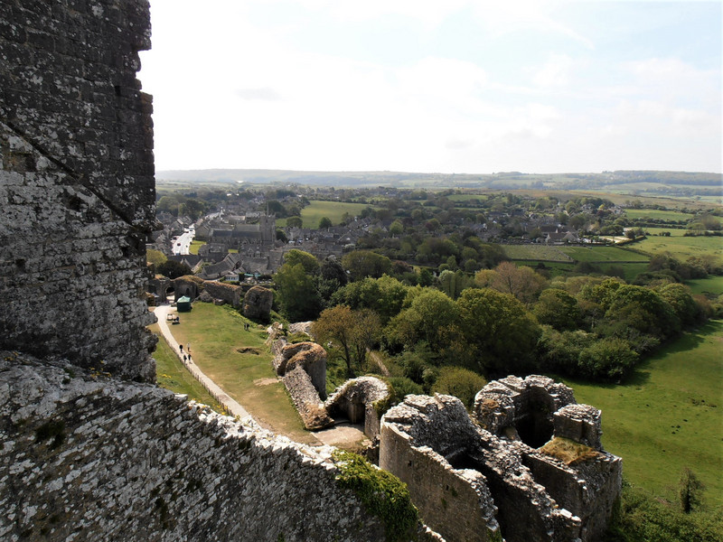 View of the township from Corfe Castle