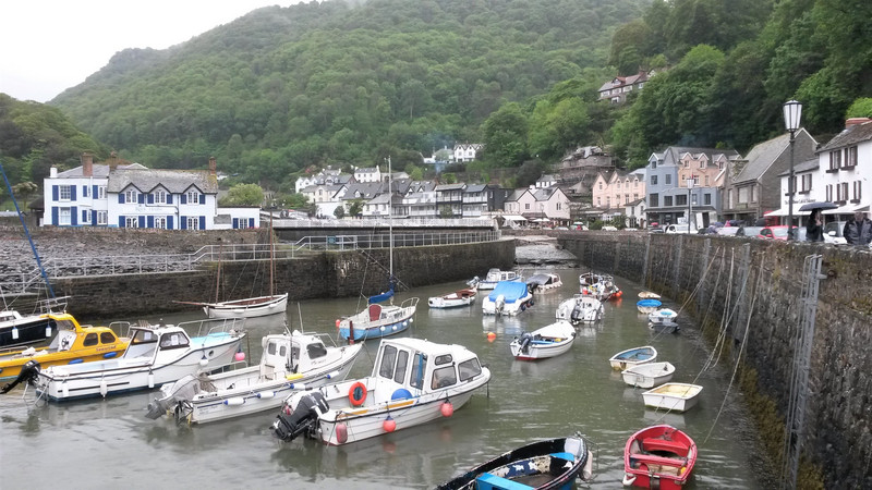 Lynmouth Harbour at low tide