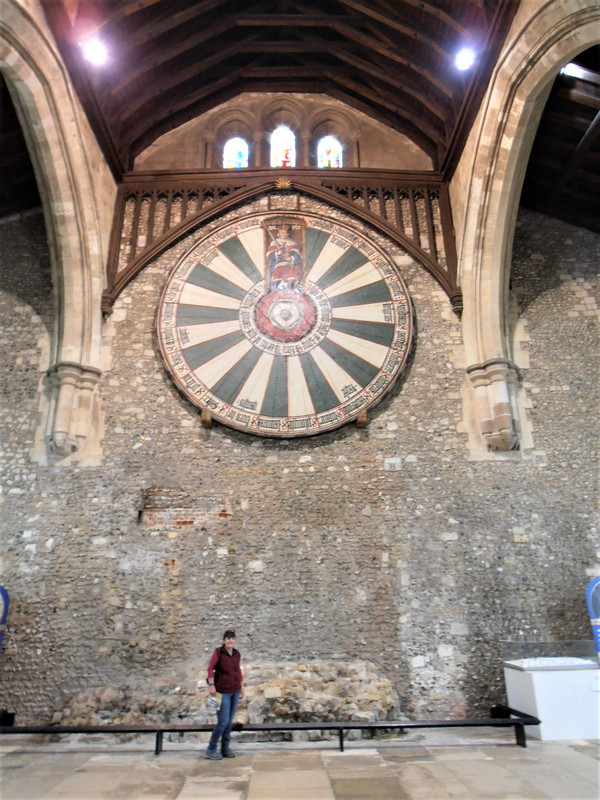 King Arthur's round table on the wall of the Great Hall.