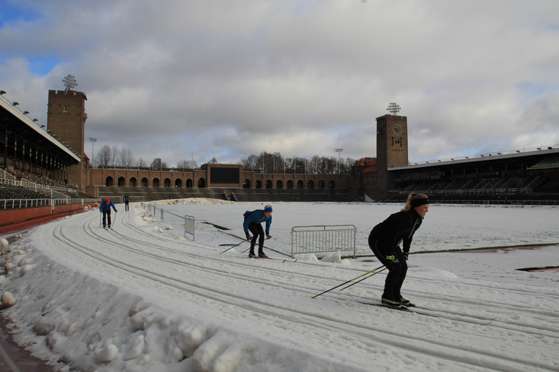 In winter you can practise cross country skiing