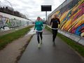 Running along the Berlin Wall