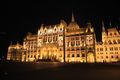 The parliament building by night