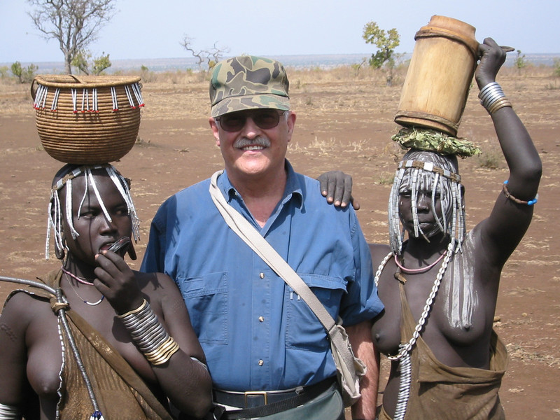 Harvey and two tribal women