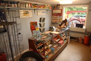 Old style petrol station