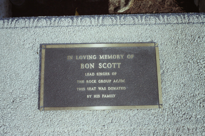 A memorial near the grave
