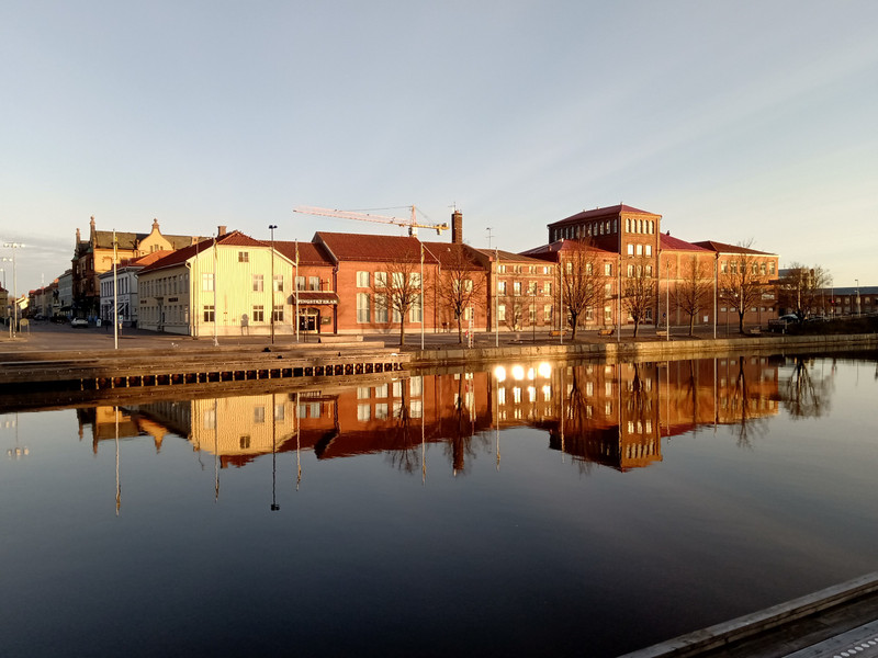 Lidköping as seen from the river 