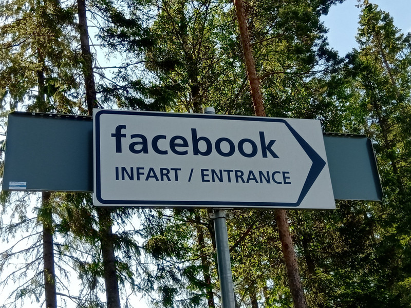 Sign to Facebook data center