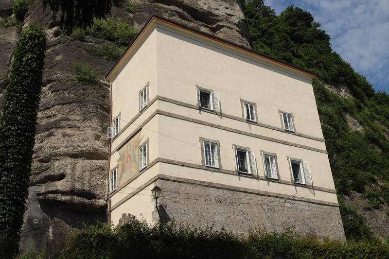 Building attached to the mountain