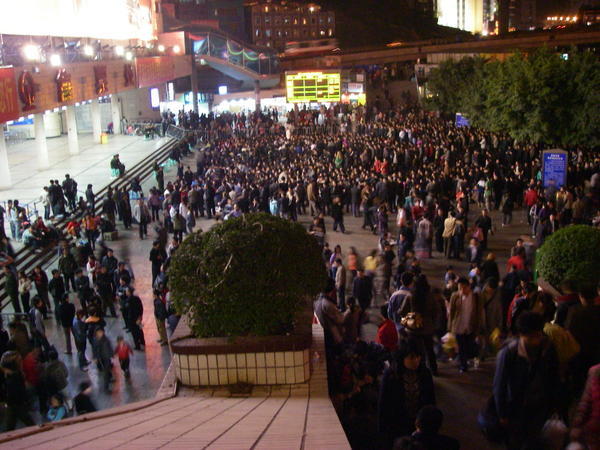 Chongqing railway station at 2 AM