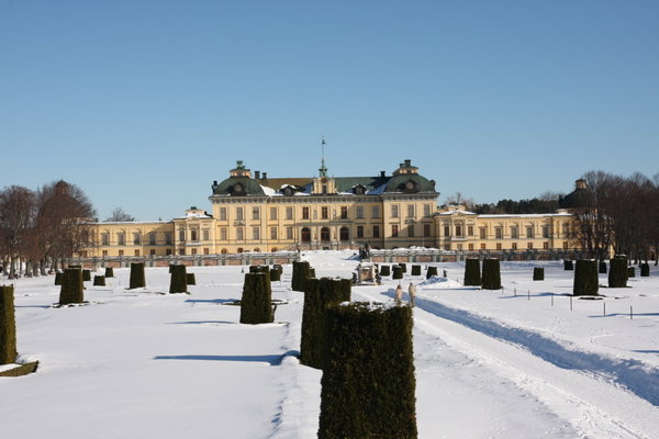 Drottningholm Castle in winter