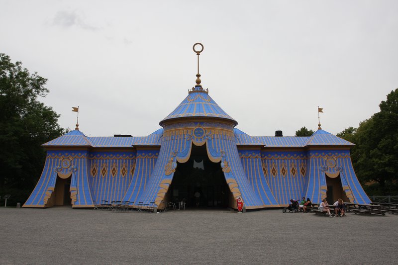 One of the copper tents