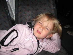 Tired after a day at Euro Disney