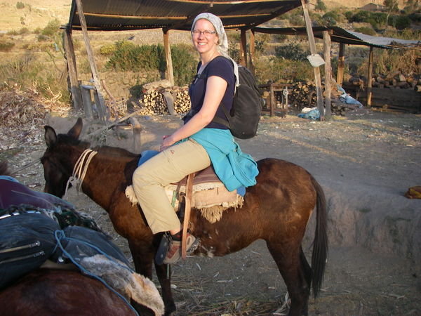 Emma took a "taxi" out of Colca Canyon