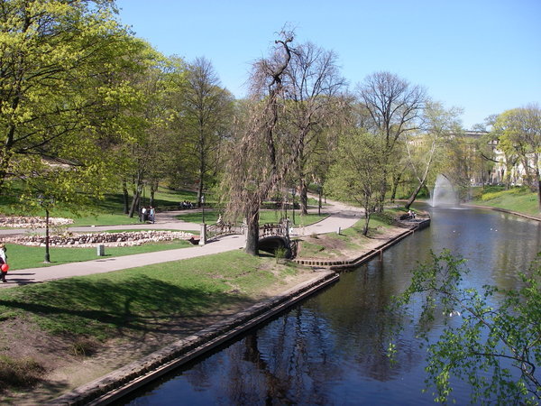 The park surrounding the old town