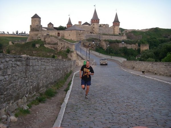 Running in Kamianets-Podilskyi, Ukraine