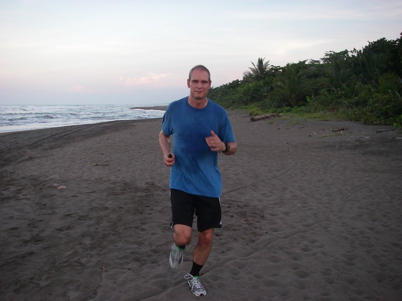 Running in Tortuguero, Costa Rica