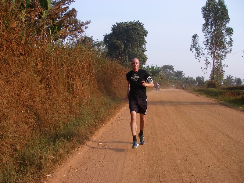 Running in Fort Portal, Uganda
