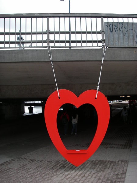 Heart shaped swing