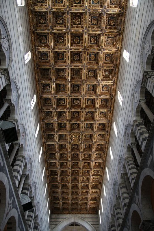 The ceiling of the cathedral
