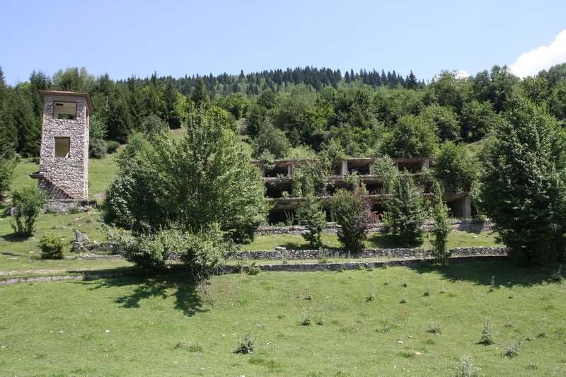 The remains of the resort