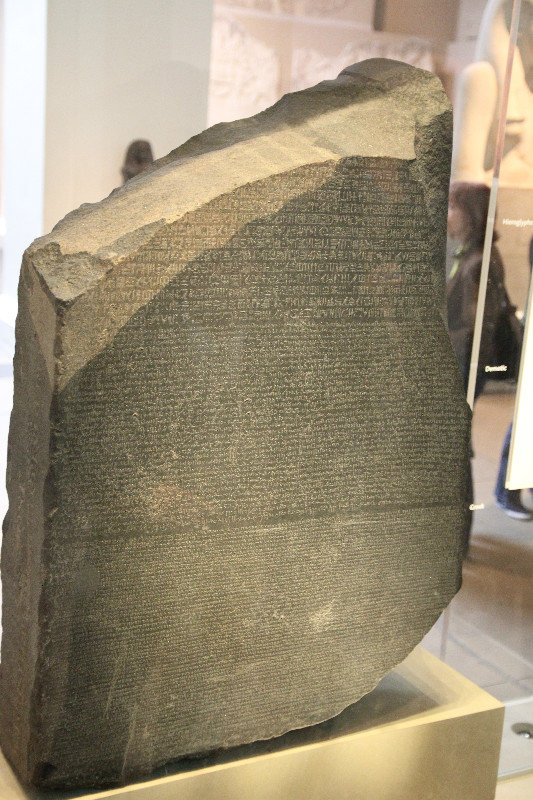the Rosetta Stone at British Museum