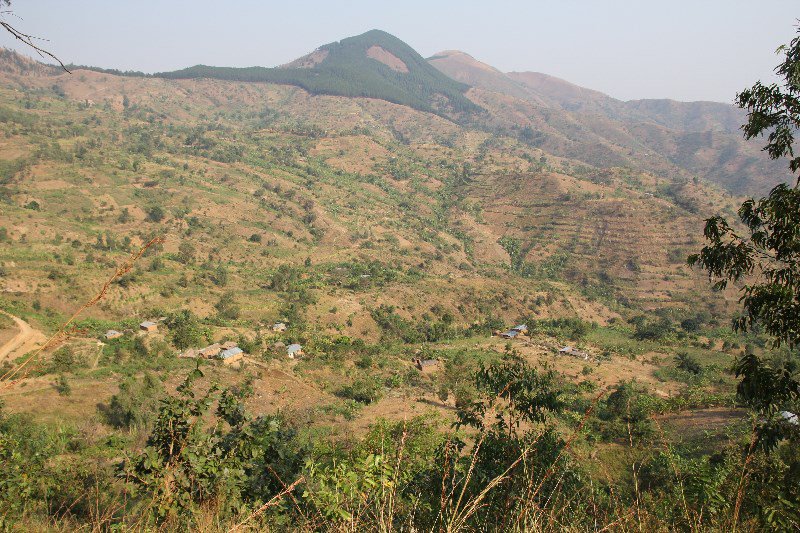 View over hilly Burundi