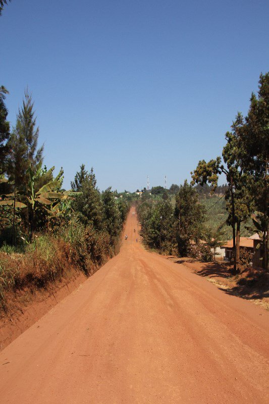 The road into Akagera National Park
