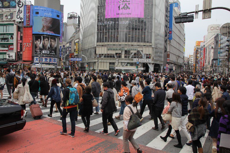 Shibuya Crossing - when people are walking