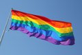 Rainbow flag at Harvey Milk Plaza