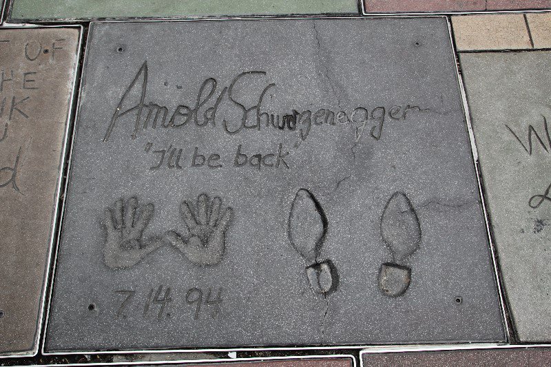 Arnold Schwarzenegger's handprint