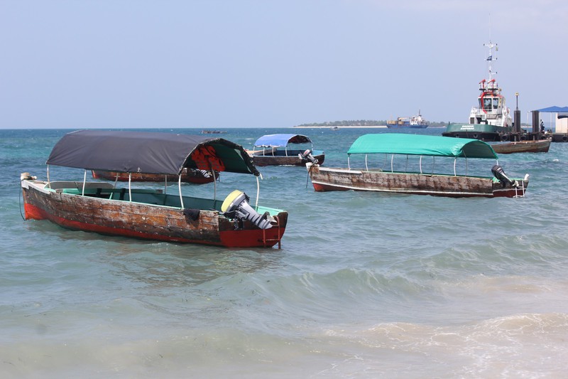 Boats along the beach