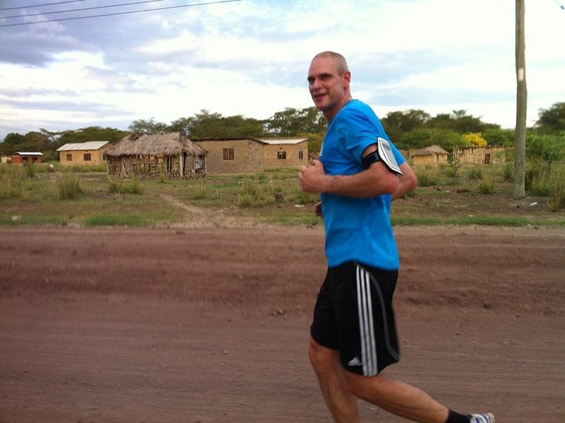 Running in Makuyuni, Tanzania