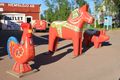 Nusnäs - a Dala horse, a Dala pig and a Dala rooster
