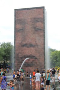 Water fountain in Millennium Park