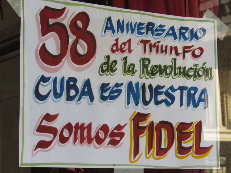 Sign in honour of Fidel Castro