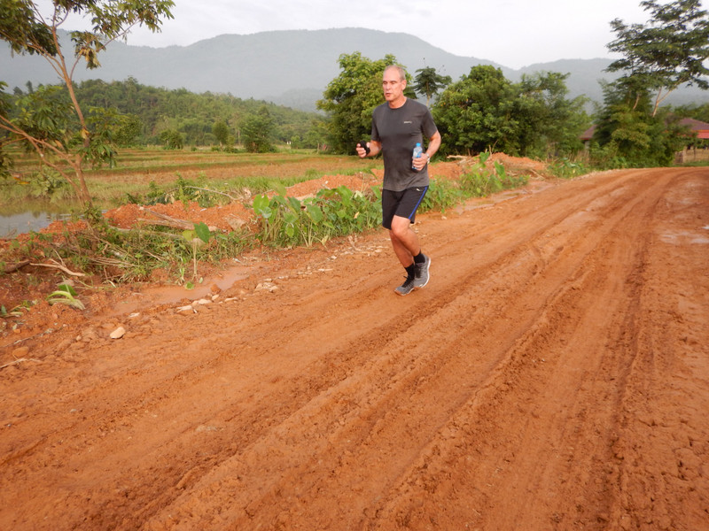 Running near Vang Vieng, Laos
