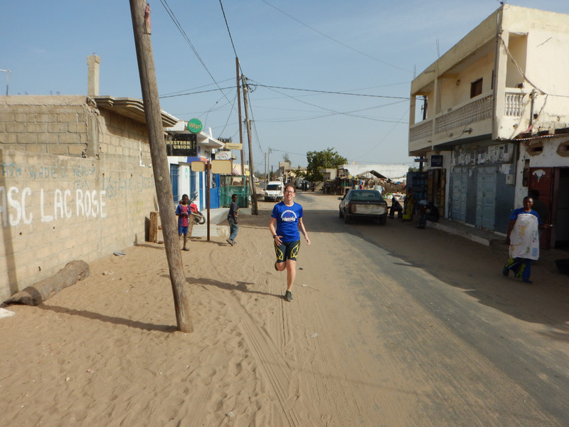 Running in Lac Rose, Senegal