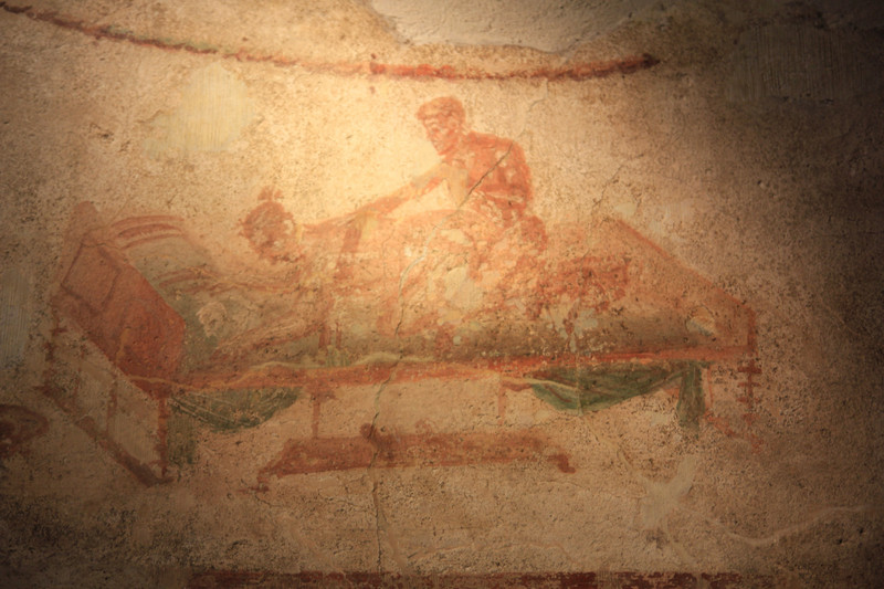 Fresco in a brothel in Pompeii