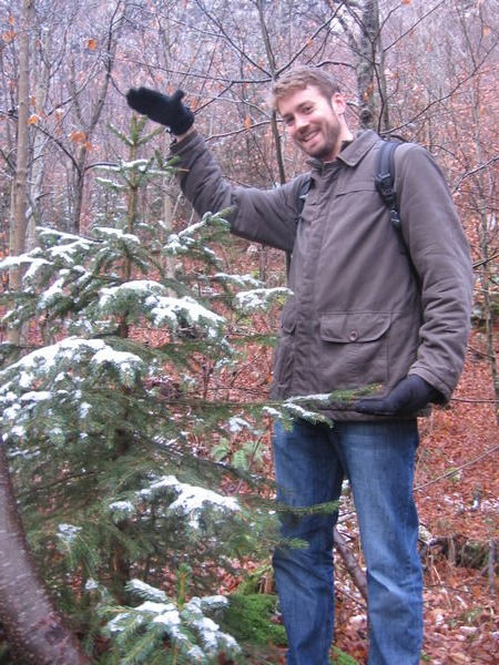John found a christmas tree