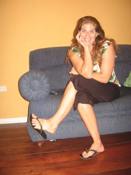 Me... on one of our 3 couches!