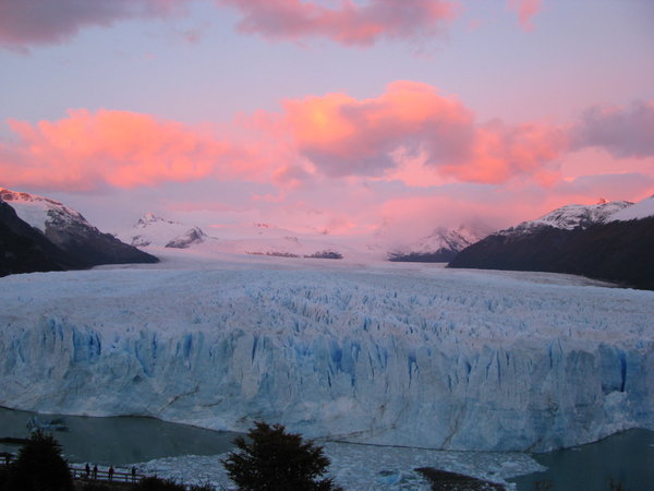 sunrise over the glacier