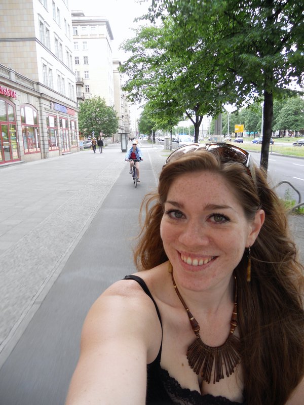 Trish & katy storm Berlin by bike